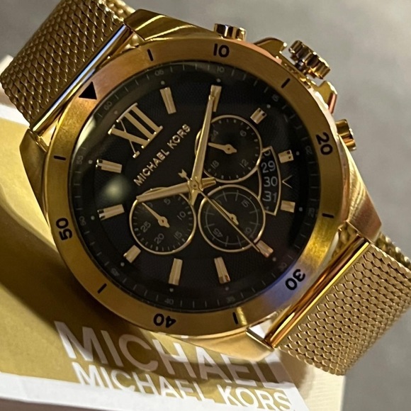 Kors Men’s Oversized Brecken Gold-Tone Mesh Watch
Case Size: 45mm - Picture 2 of 10